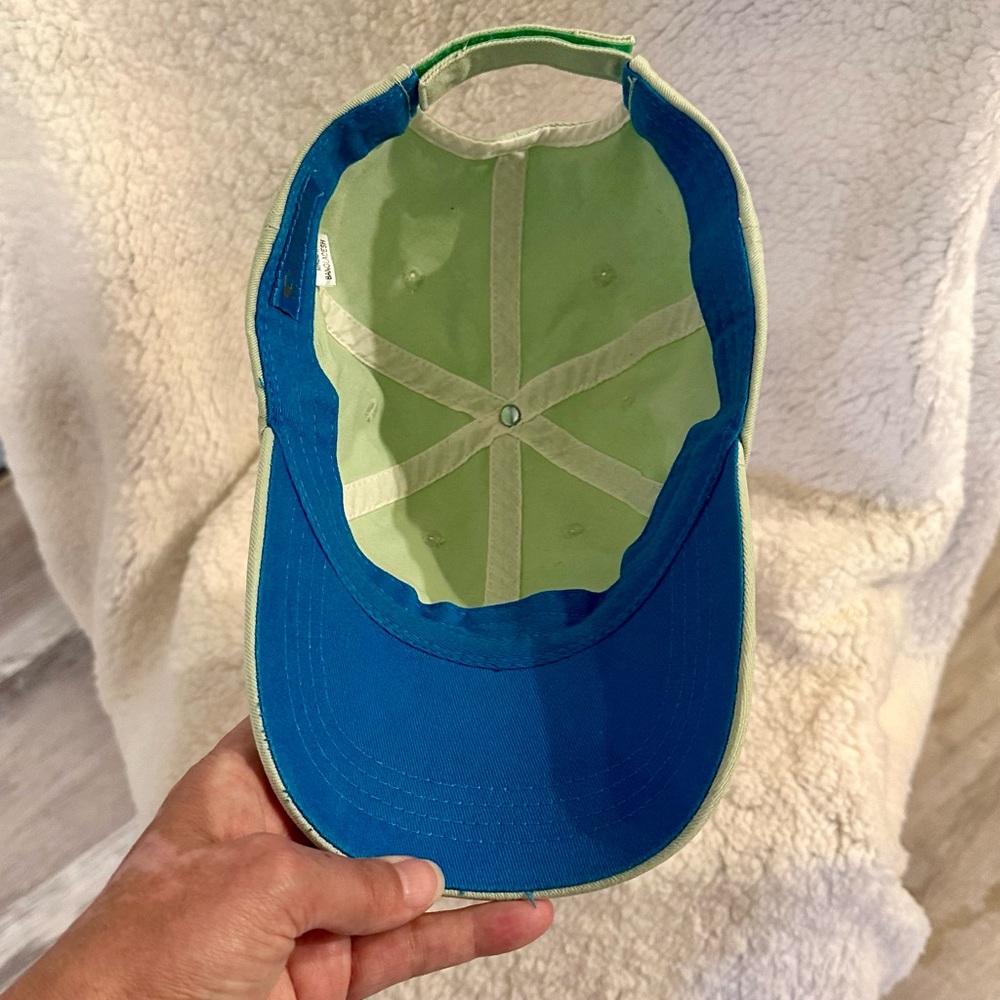 Costa Del Mar Velcro Closure Baseball Cap Embroidered Blue C Letter Logo Green - Picture 8 of 10